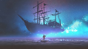 Boat, Artist, Artwork, Digital Art, 4K wallpaper