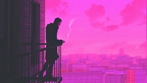 Smoking, Artist, Artwork, Digital Art, Synthwave, 4K wallpaper