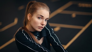 Blue Eyes, Girls, Model, Red Head, 4K wallpaper
