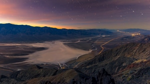 Mountains, Stars, Lake, Nature, 4K wallpaper
