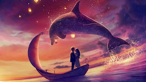 Couple, Love, Dolphin, Artist, Artwork, Digital Art, 4K wallpaper