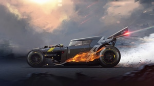 Hot Rod, Cars, Artist, Artwork, Digital Art, Artstation, 4K wallpaper