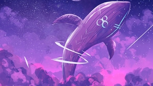 Whale, Artist, Artwork, Digital Art, Artstation, Synthwave, 4K wallpaper