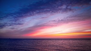 Sea, Sunrise, Nature, 4K wallpaper