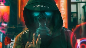 Mask, Artist, Artwork, Digital Art, Neon, 4K wallpaper