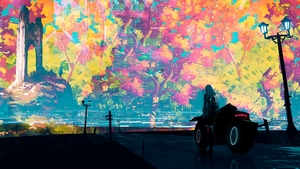 Artist, Artwork, Digital Art, Biker, 4K wallpaper
