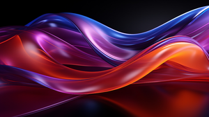 Glass, Multicolor, Waves, 4K wallpaper