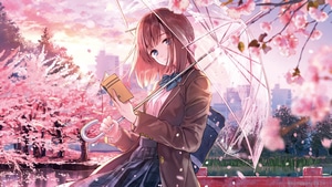 Anime Girl, Anime, Artist, Artwork, Digital Art, Umbrella, 4K wallpaper