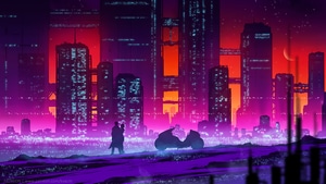 Retrowave, Scifi, Artist, Artwork, Digital Art, Artstation, 4K wallpaper