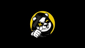 Panda, Artist, Artwork, Digital Art, Minimalism, Minimalist, Dark, Black, 4K wallpaper