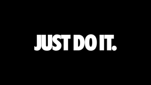 Just Do It, Black background, Nike, 4K wallpaper