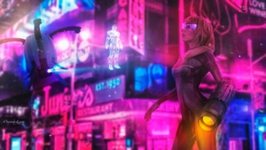 Cyberpunk, Artist, Artwork, Digital Art, Neon, Artstation, 4K wallpaper
