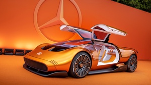 Mercedes-Benz Vision One-Eleven, Electric cars, Orange, 4K wallpaper