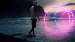 Neon, Photography, Boy, Photoshop, 4K wallpaper