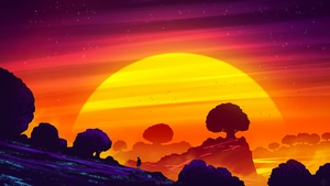 Artist, Artwork, Digital Art, Retrowave, Artstation, 4K wallpaper