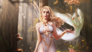 Elf, Fantasy Girls, Artist, Artwork, Digital Art, Artstation, Emilia Clarke, 4K wallpaper