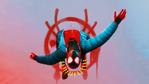 Miles Morales, Graffiti, Marvel Superheroes, Spider-Man, Spiderman, 4K wallpaper