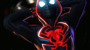 Marvels Spider-Man: Miles Morales, Dark background, Spiderman, 4K wallpaper