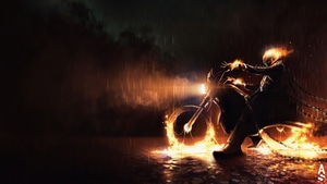 Ghost Rider, Superheroes, Artist, Artwork, Digital Art, Artist, 4K wallpaper