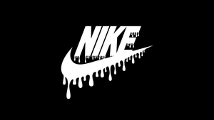 Nike, Drippy, Black background, Drippy typography, 4K wallpaper