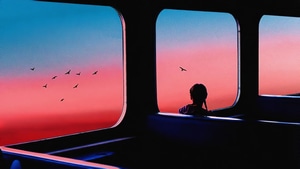 Alone, Bus, Artist, Artwork, Digital Art, 4K wallpaper