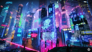 Neon, Cyberpunk, Artist, Artwork, Digital Art, Artstation, 4K wallpaper