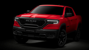 Ram pickup truck, 2023, Dark background, 4K wallpaper