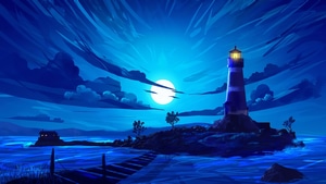 Lighthouse, Artist, Artwork, Digital Art, 4K wallpaper