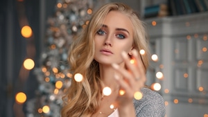 Blonde, Girls, Model, Bokeh Effect, 4K wallpaper