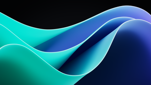 Windows 11, Waves, Dark Mode, Stock, 4K wallpaper
