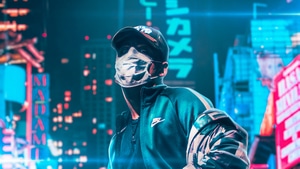 Hat, Artist, Artwork, Digital Art, Neon, 4K wallpaper