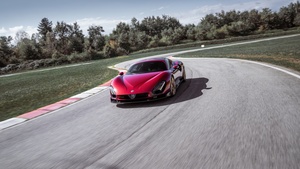 Alfa Romeo 33 Stradale, Race track, Racing cars, Red cars, 4K wallpaper