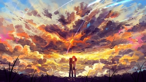Anime Couple, Anime Girl, Anime Boy, Artist, Artwork, Digital Art, 4K wallpaper