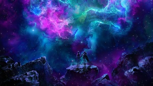 Together, Nebula, Cosmic, Celestial, Vibrant, Solitude, Dreamy, Infinity, 4K wallpaper