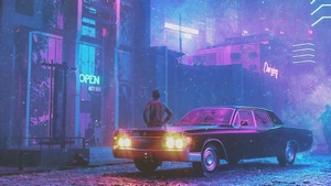 Synthwave, Retrowave, Retro, Artist, Artwork, Digital Art, 4K wallpaper