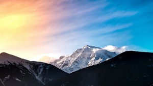 Snow, Mountains, Nature, 4K wallpaper