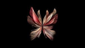 Vivo X Fold, Stock, Black background, Red abstract, 4K wallpaper
