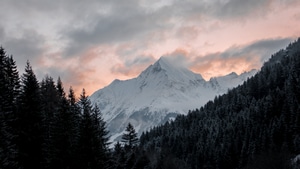 Snow, Mountains, Nature, 4K wallpaper
