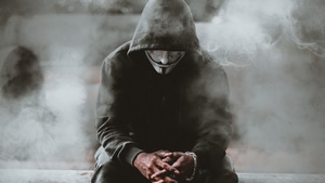 Anonymus, Mask, Hoodie, Photography, Monochrome, Black And White, 4K wallpaper