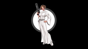 Princess Leia, Star Wars, Movies, Artist, Artwork, Digital Art, Dark, Black, 4K wallpaper