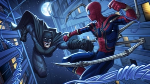 Batman, Spiderman, Artwork, Superheroes, 4K wallpaper