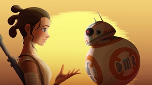 Star Wars, Bb 8, Rey, Movies, 4K wallpaper