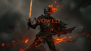 Avowed, Fire effect, Dark aesthetic, 4K wallpaper