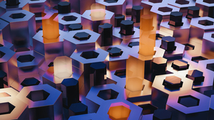 Hexagons, 3D background, Abstract background, 3D Render, 4K wallpaper