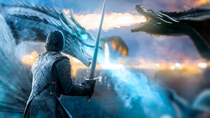 Jon Snow, Game Of Thrones, Tv Shows, Artwork, Artstation, Dragon, 4K wallpaper