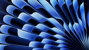 macOS Sonoma, Blue aesthetic, MacBook Air 2023, Stock, Abstract background, Abstract lines, 4K wallpaper