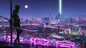 Neon, Cyberpunk, Artist, Artwork, Digital Art, Artstation, 4K wallpaper