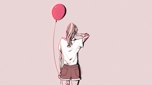 Balloon, Sad, Alone, Crying, Artist, Artwork, Digital Art, Deviantart, 4K wallpaper