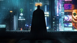 Batman, Gotham, Superheroes, Neon, Cyberpunk, Artstation, 4K wallpaper