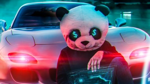 Panda, Mask, Artist, Artwork, Digital Art, 4K wallpaper